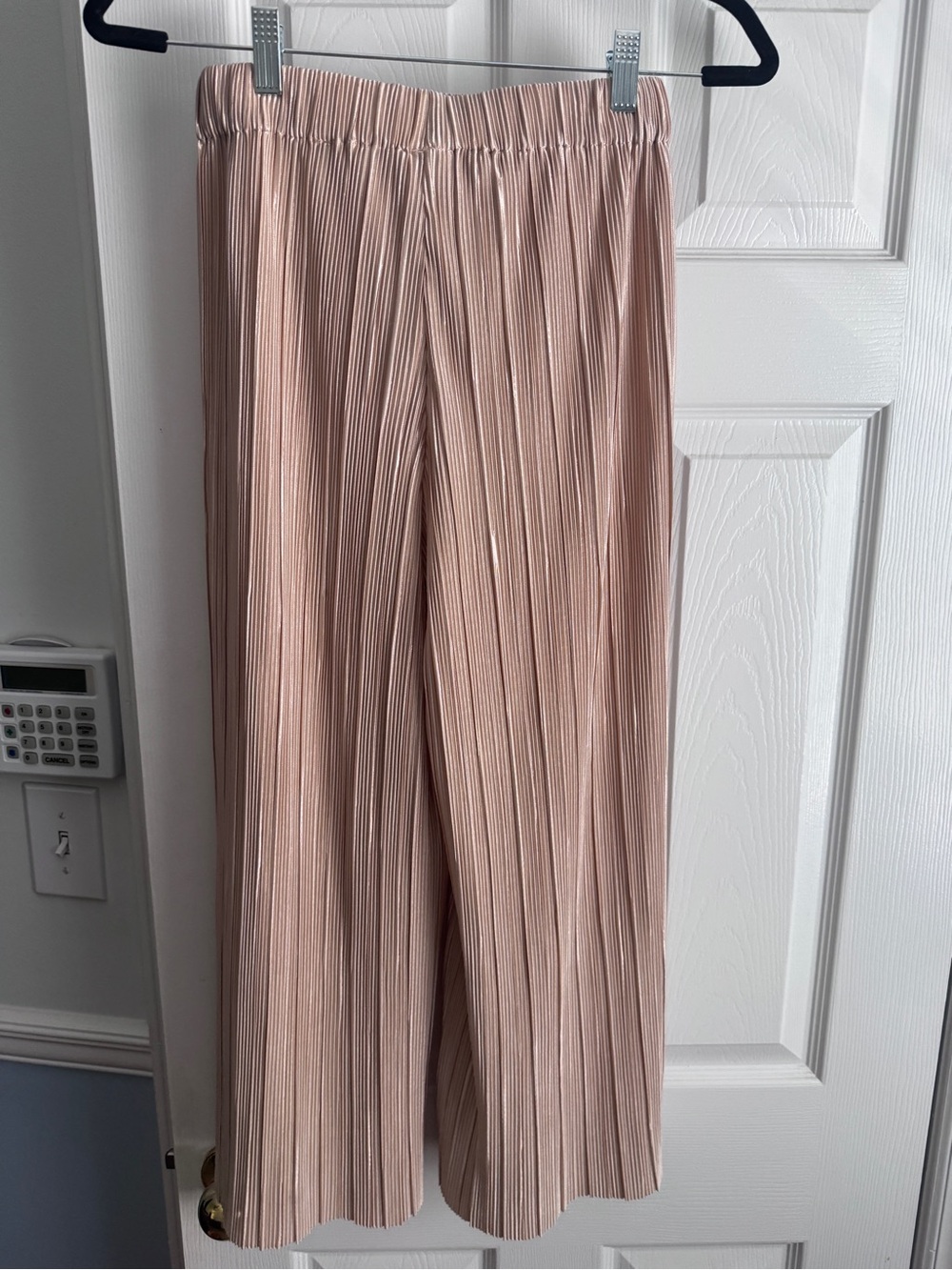 Alice + Olivia Pleated Pants XS NWT Almond Wide Leg Pull On MSRP $330 - Picture 8 of 12